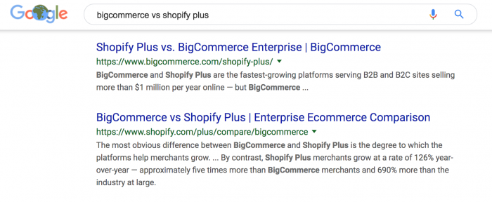 Shopify Plus and BigCommerce going at it