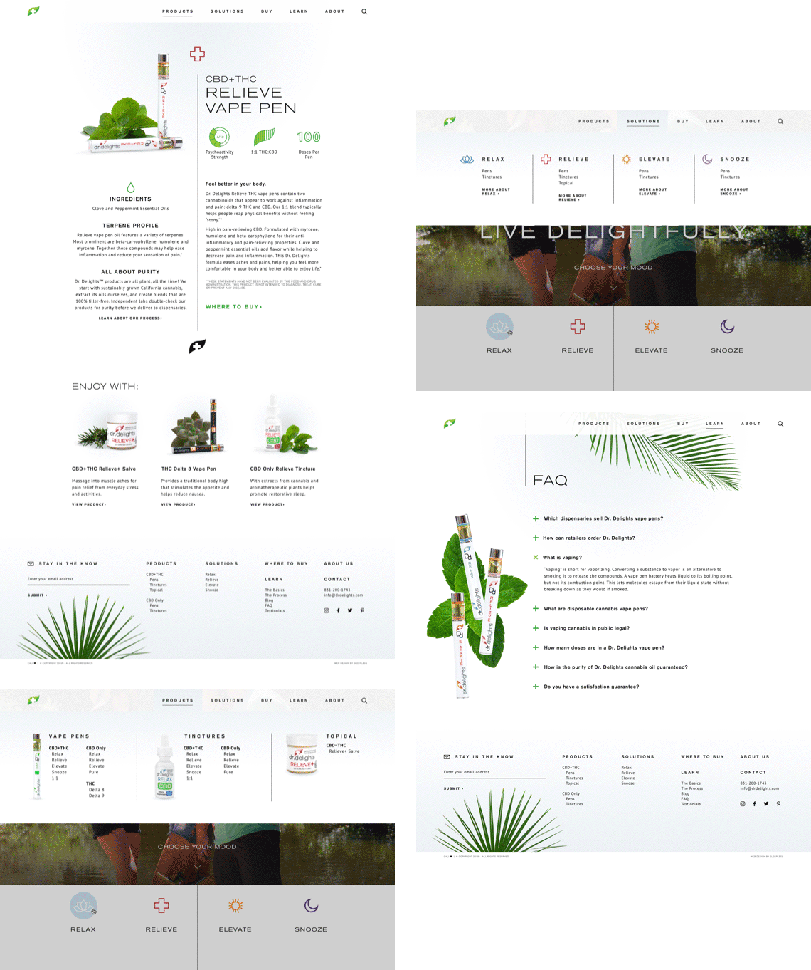 Dr Delights - Pages and Menus