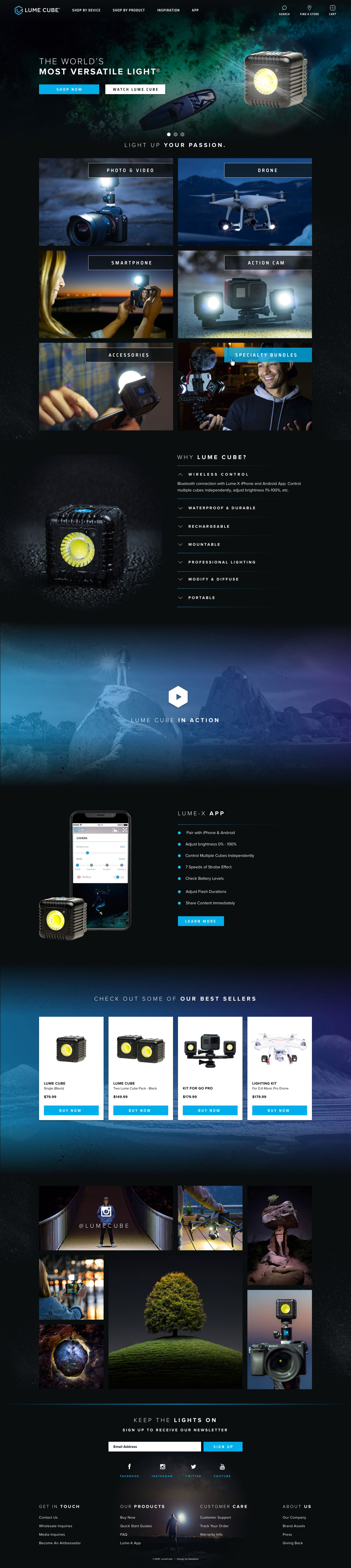 Lumecube Homepage