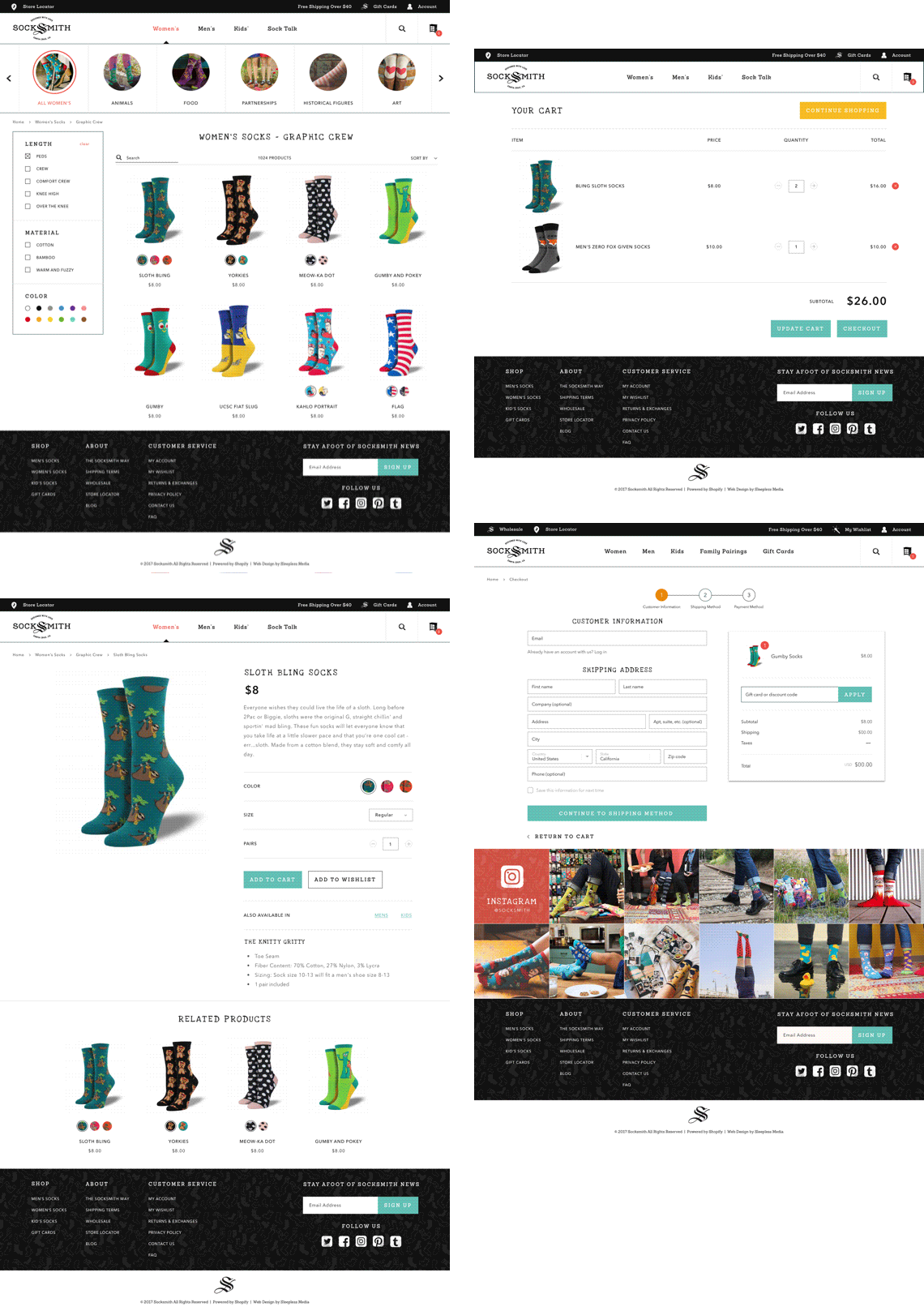 Socksmith - Shop Pages