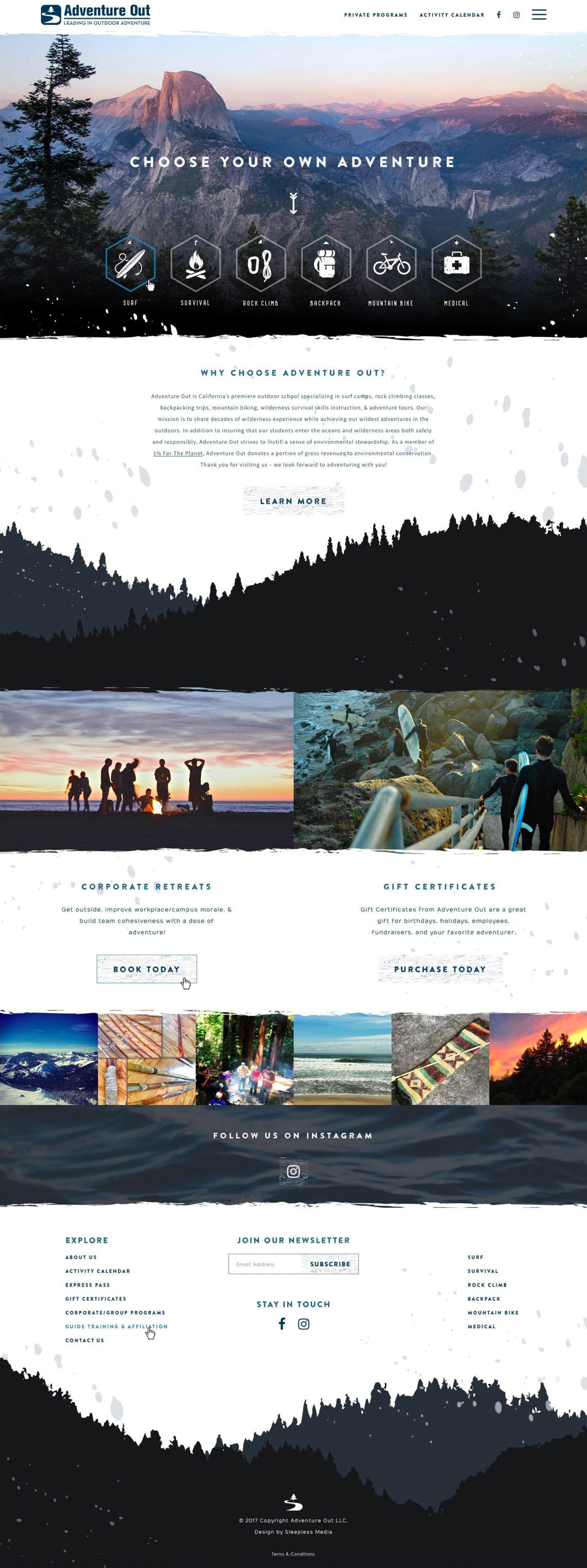 Adventure Out Homepage