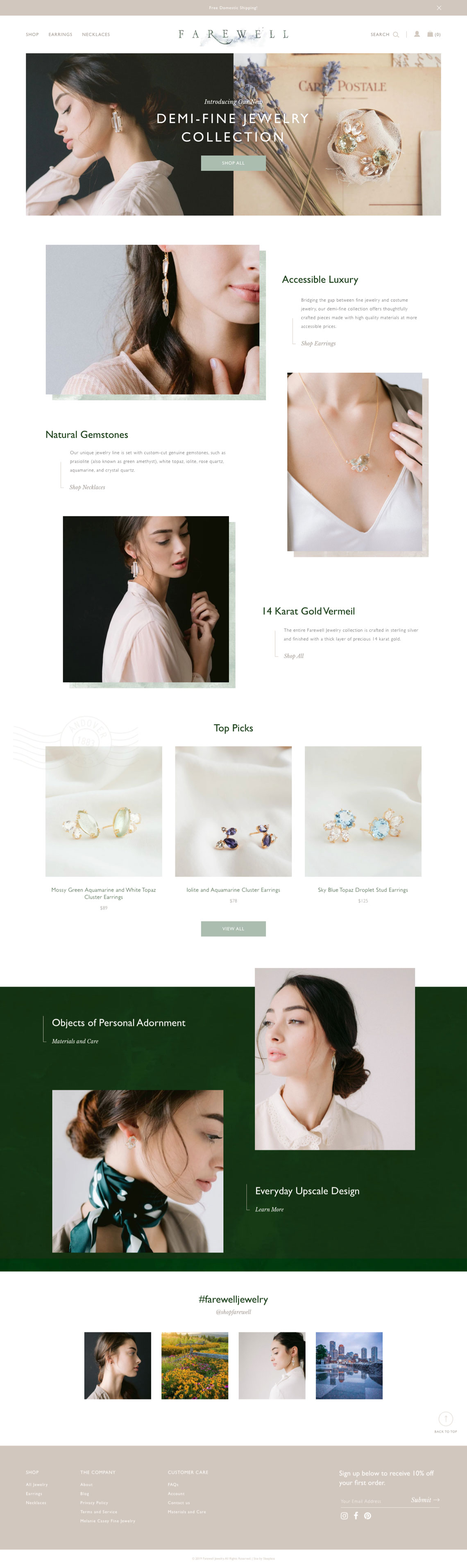 Farewell Jewelry - Homepage