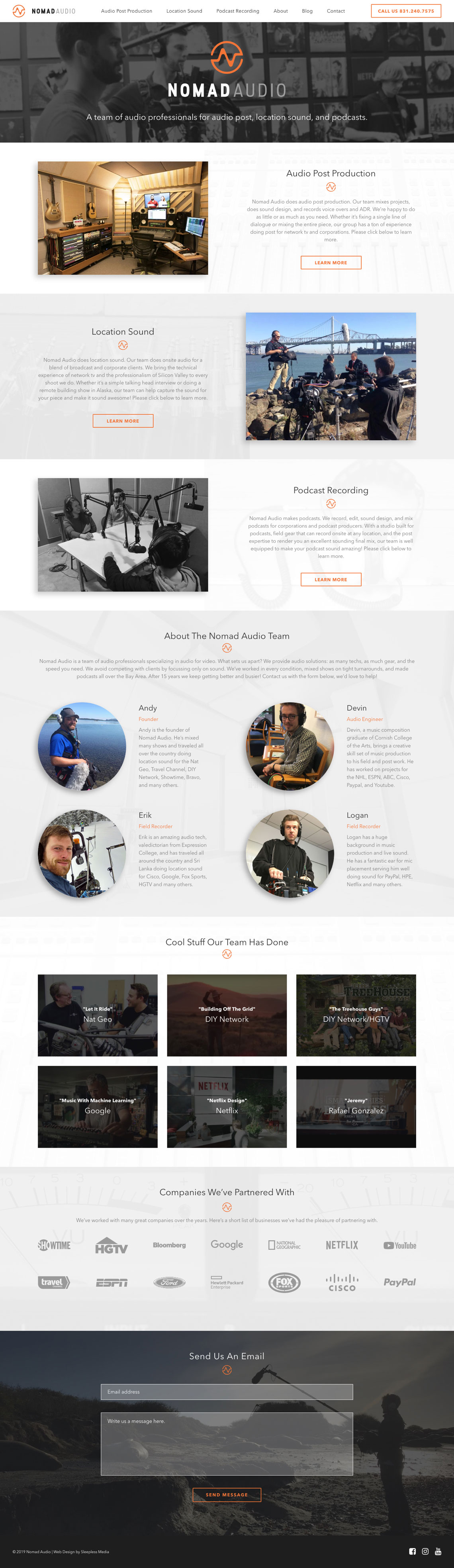 Nomad Audio Homepage