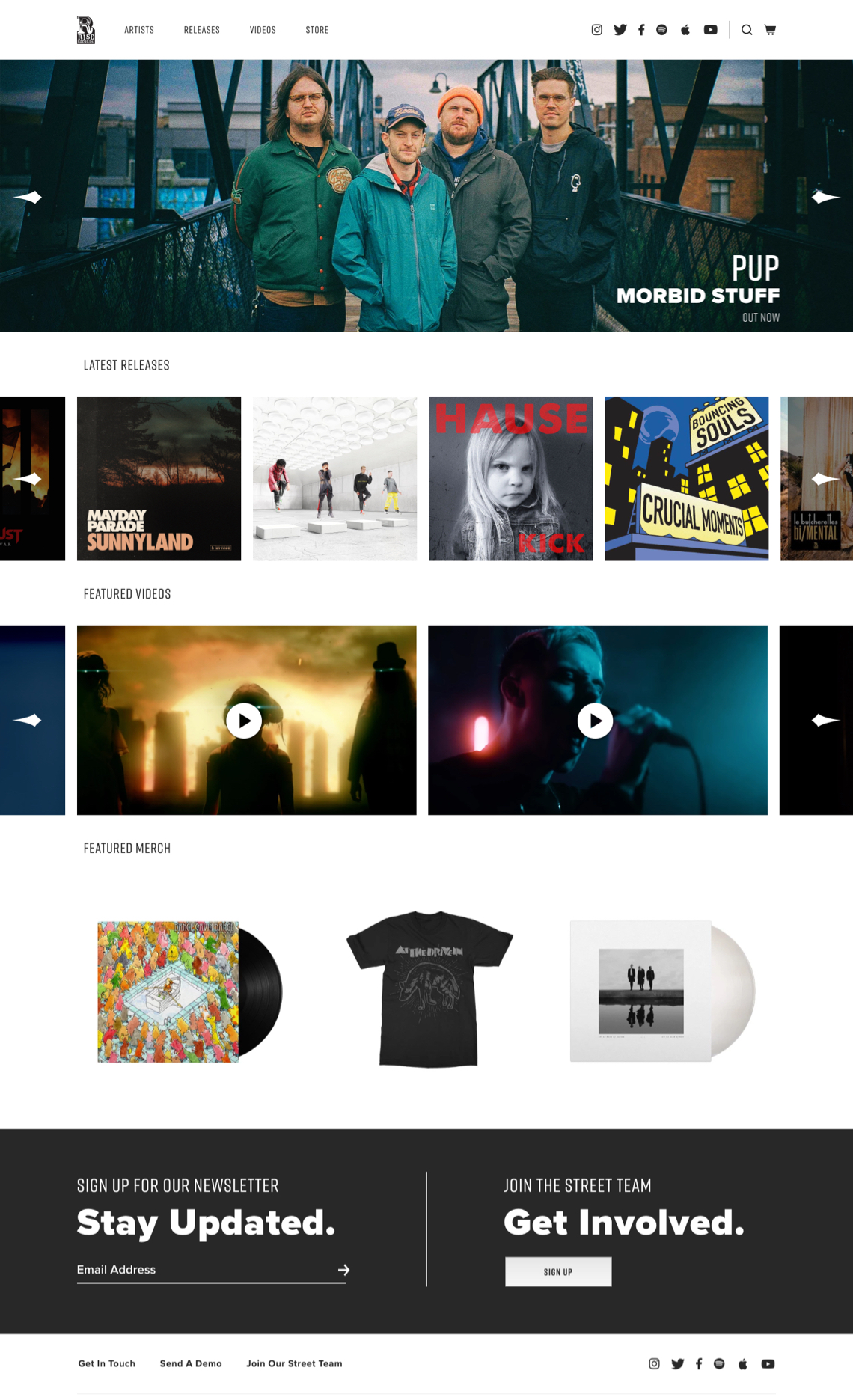 Rise Records Homepage