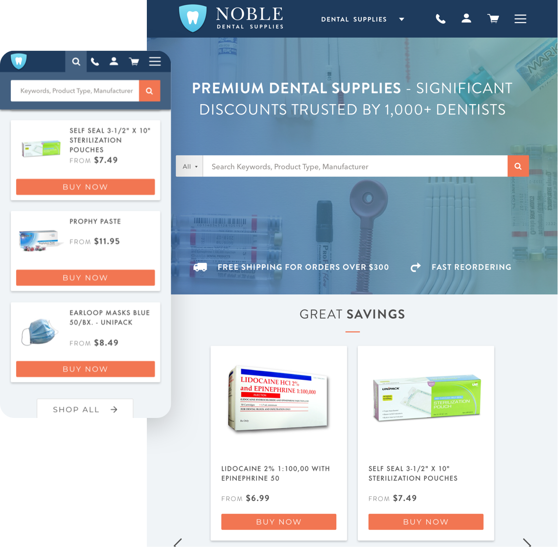 Noble Dental Supplies Mobile Tablet