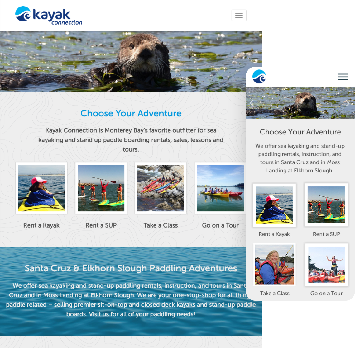 Kayak Connection - Mobile Devices