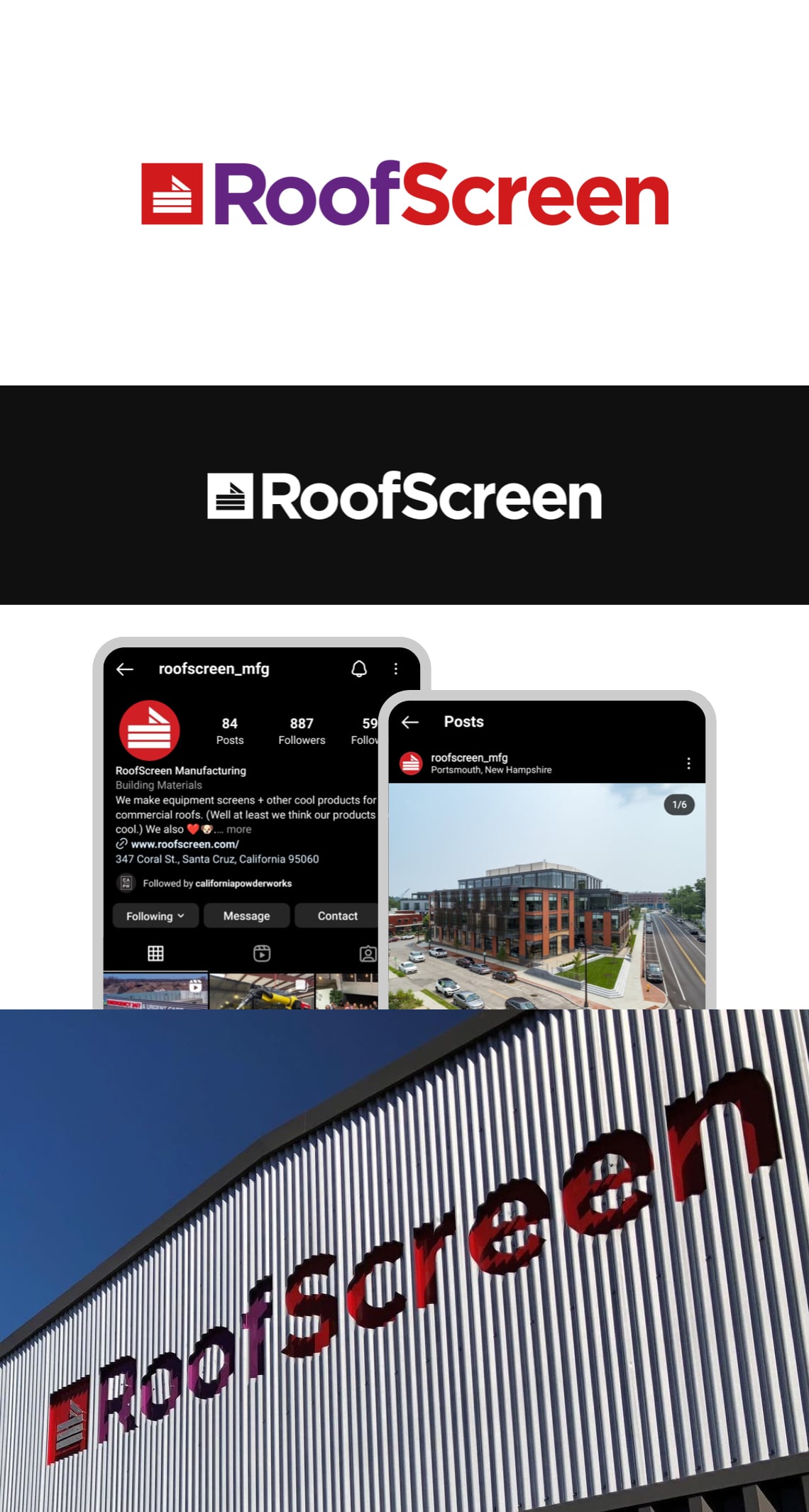 RoofScreen - Logo & Branding