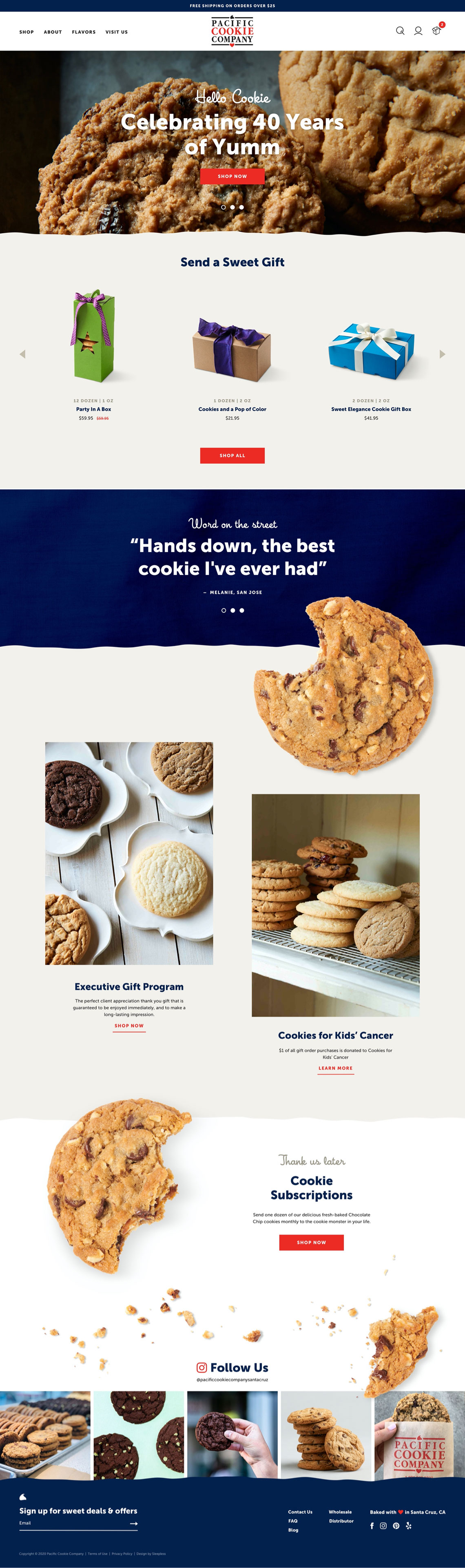 Pacific Cookie Company Homepage