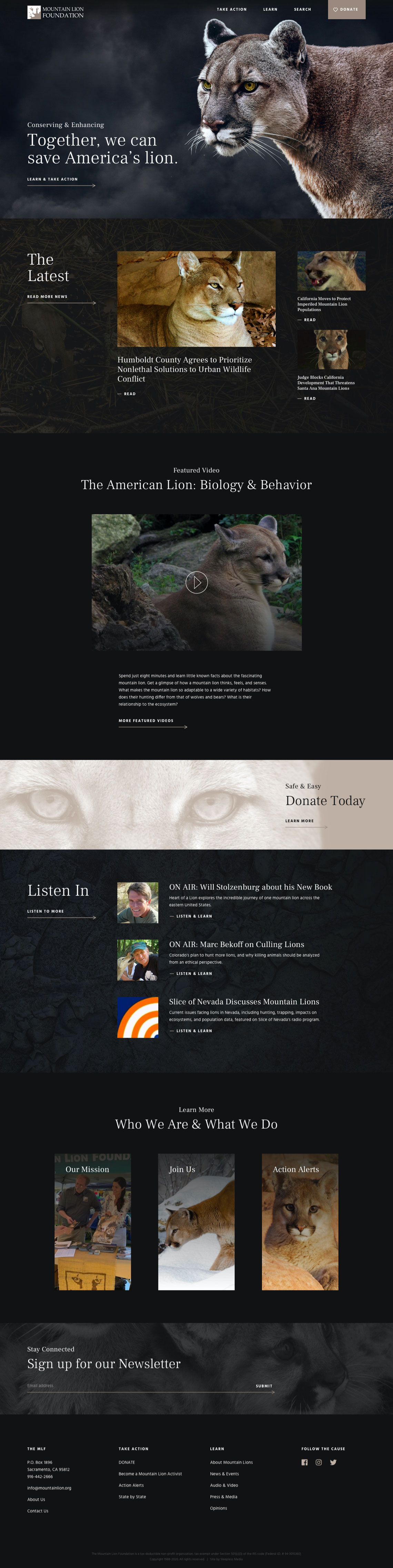 Mountain Lion Foundation - Homepage