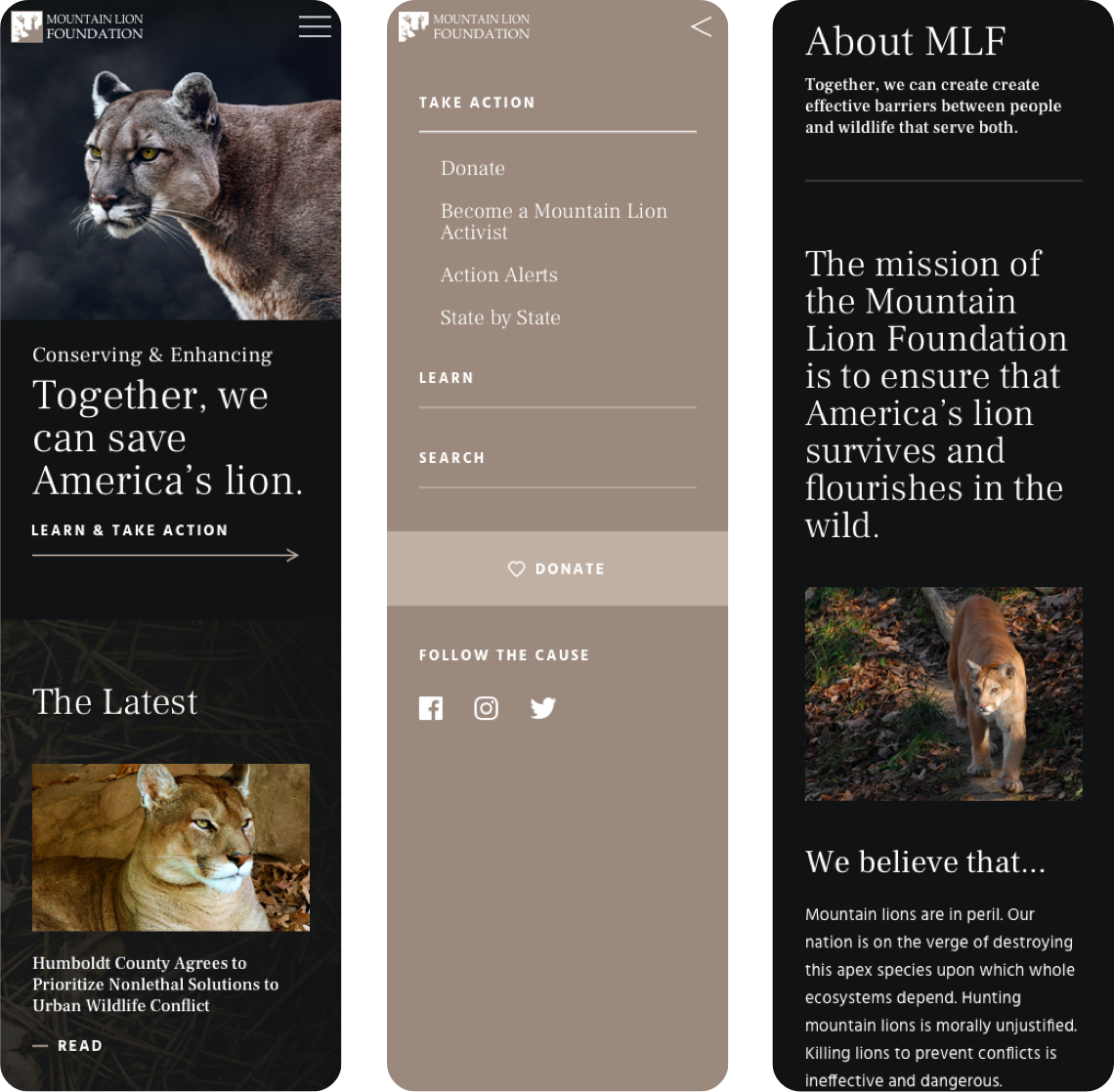 Mountain Lion Foundation - Mobile