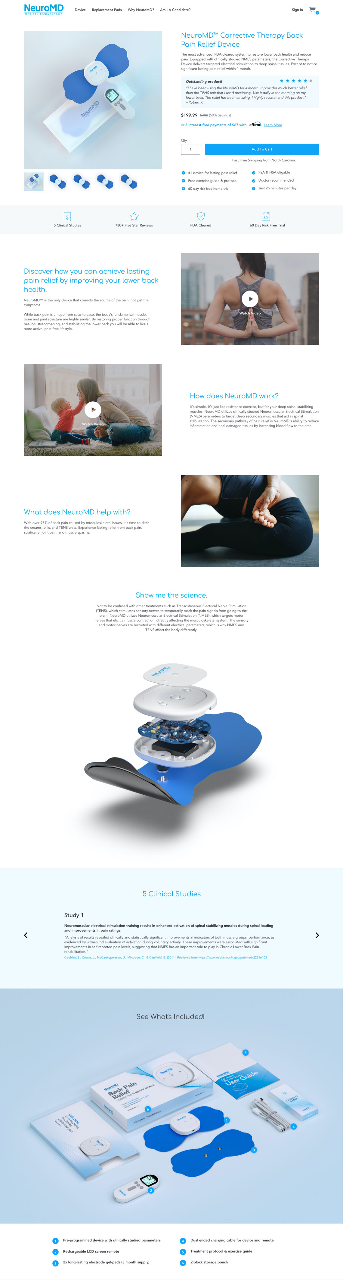 Back Pain Device & Lower Back Pain Relief Machine, NeuroMD