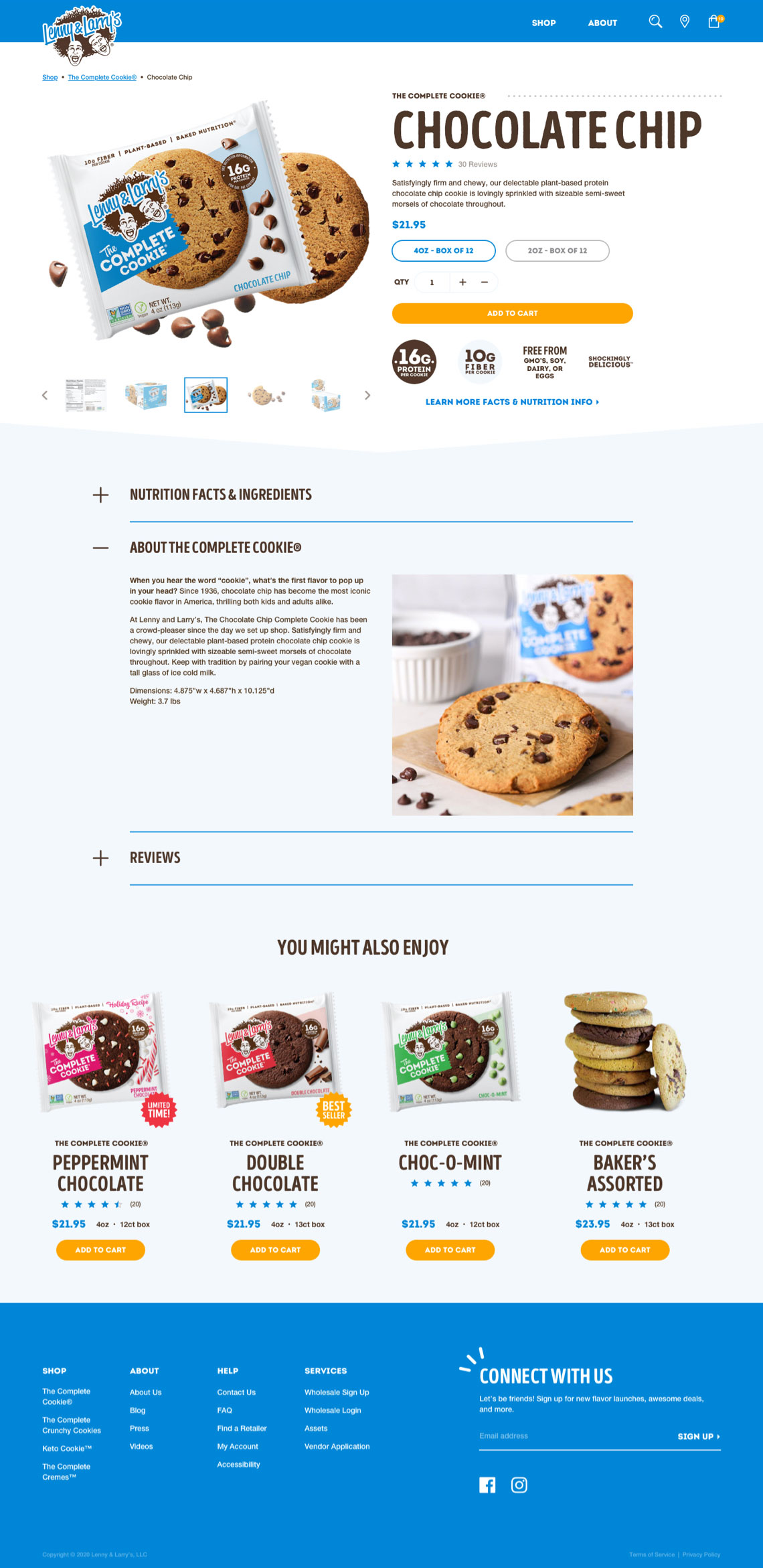 Lenny & Larrys - Product Page