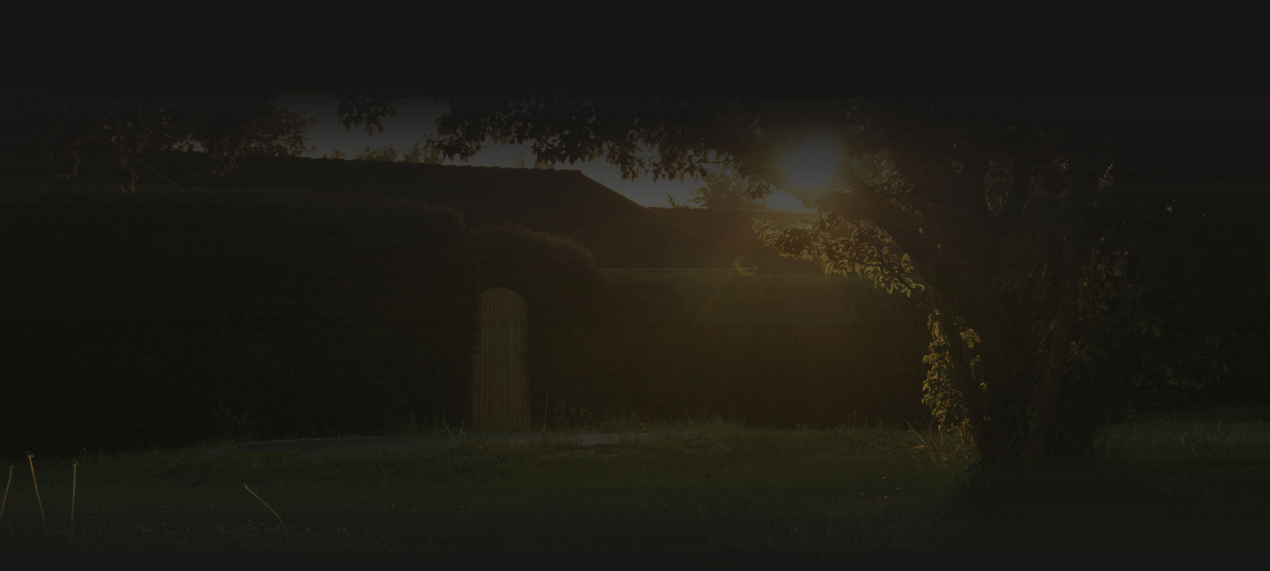 Country house in late afternoon