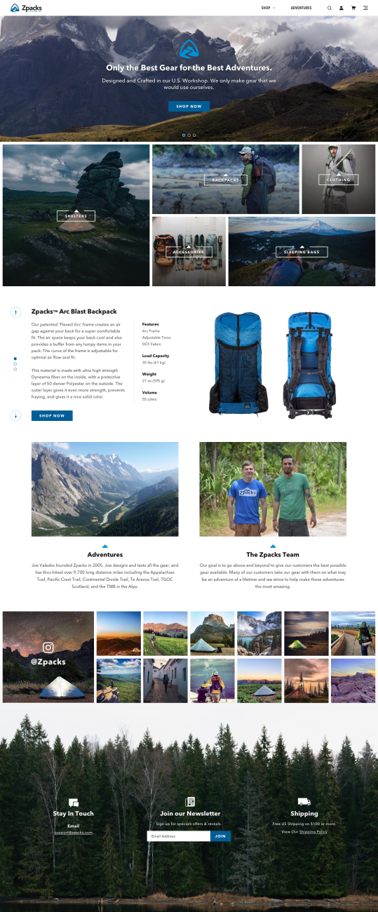 Zpacks Website