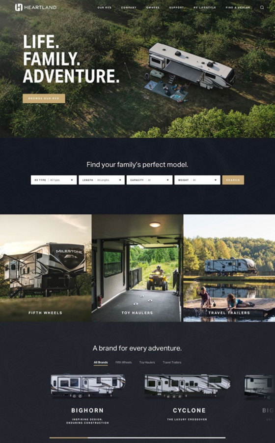 Heartland RV WordPress Web Design