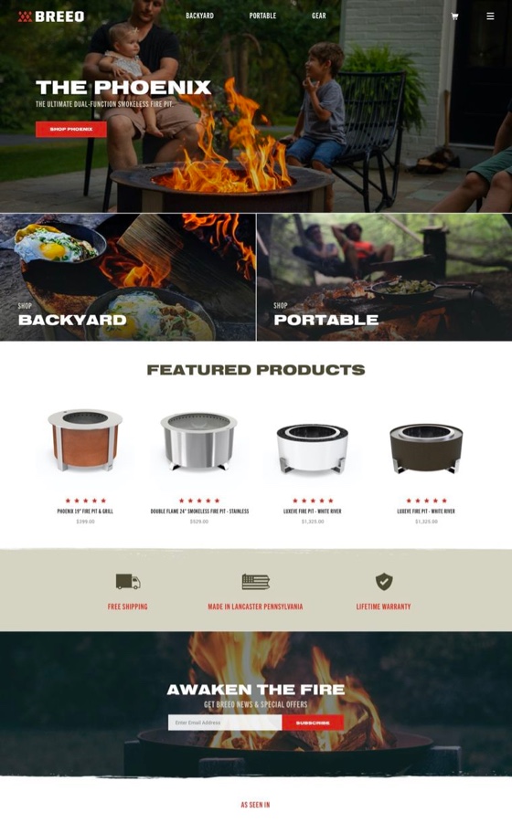 Breeo Firepits Shopify Plus Development