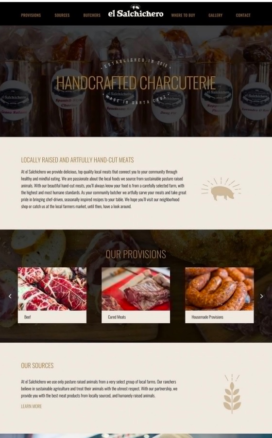 Butcher Shop Website Design and Branding