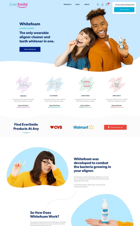Eversmile - Orthodontic Products Website Design on Shopify Plus
