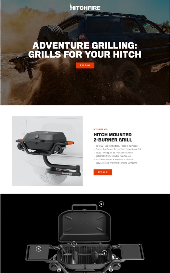 HItchfire Adventure Grilling WordPress Theme