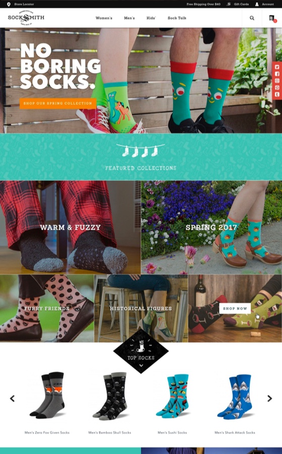 Socksmith Shopify Plus Web Development