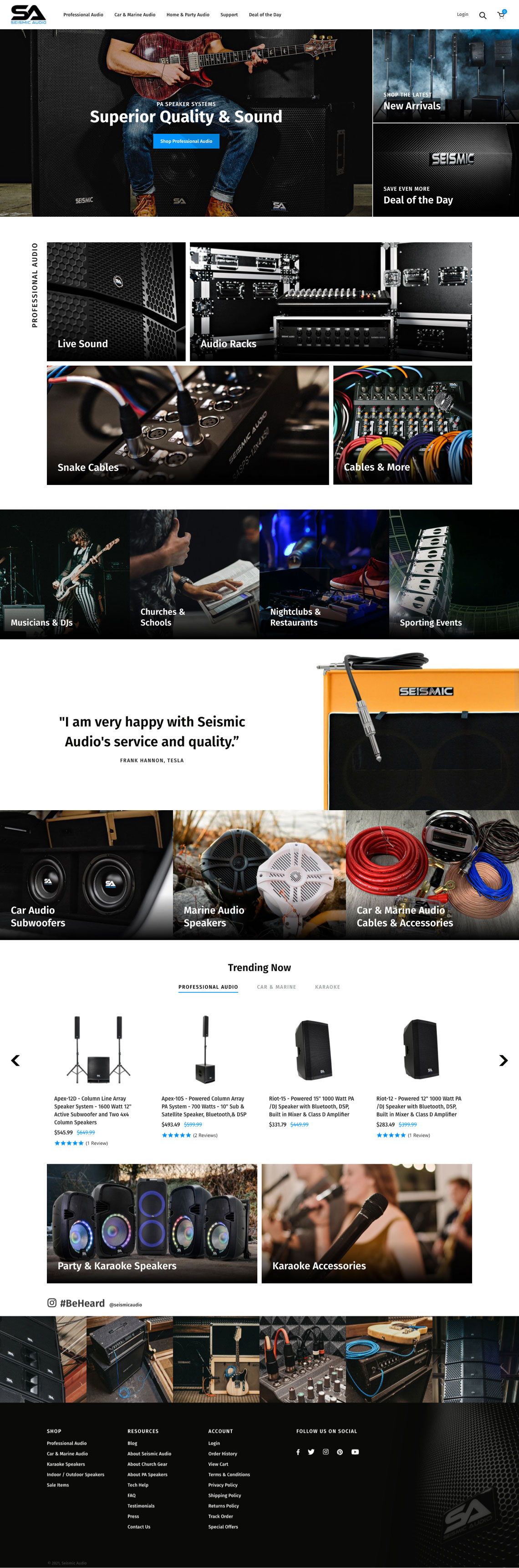 Seismic Audio - Homepage