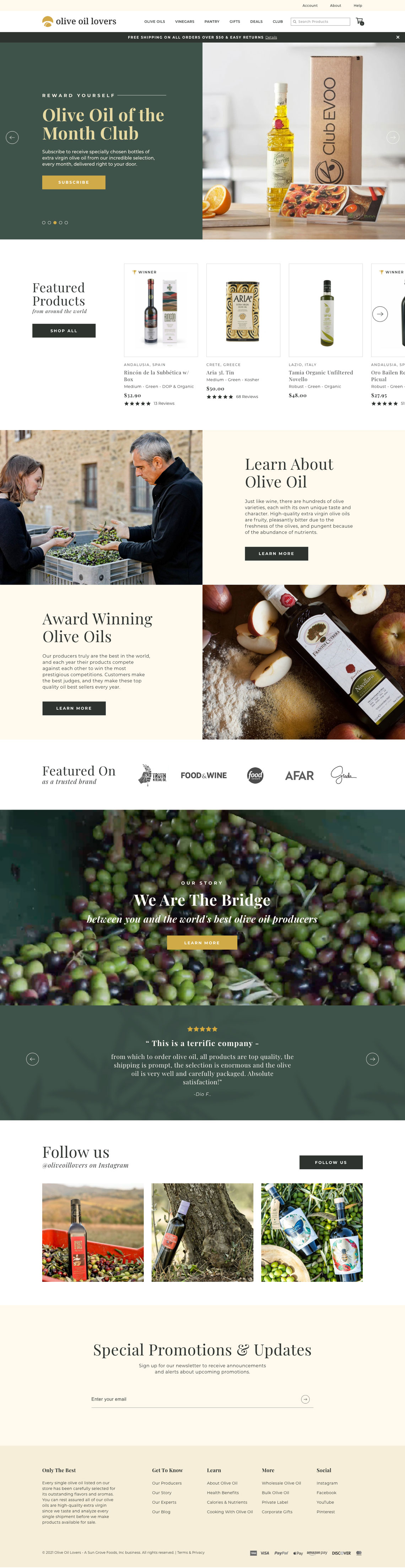Olive Oil Lovers - Homepage