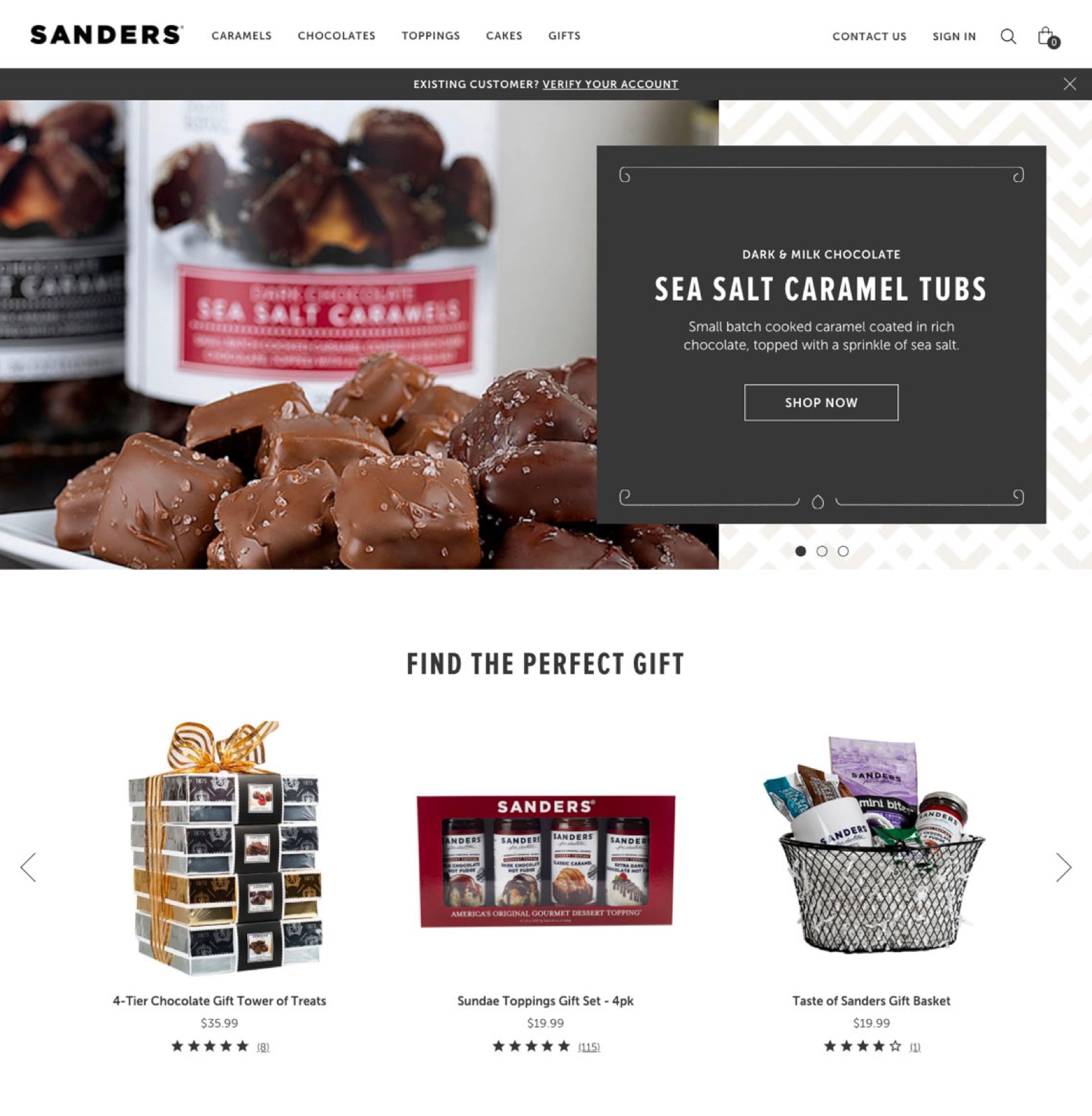 Sanders Candy Website