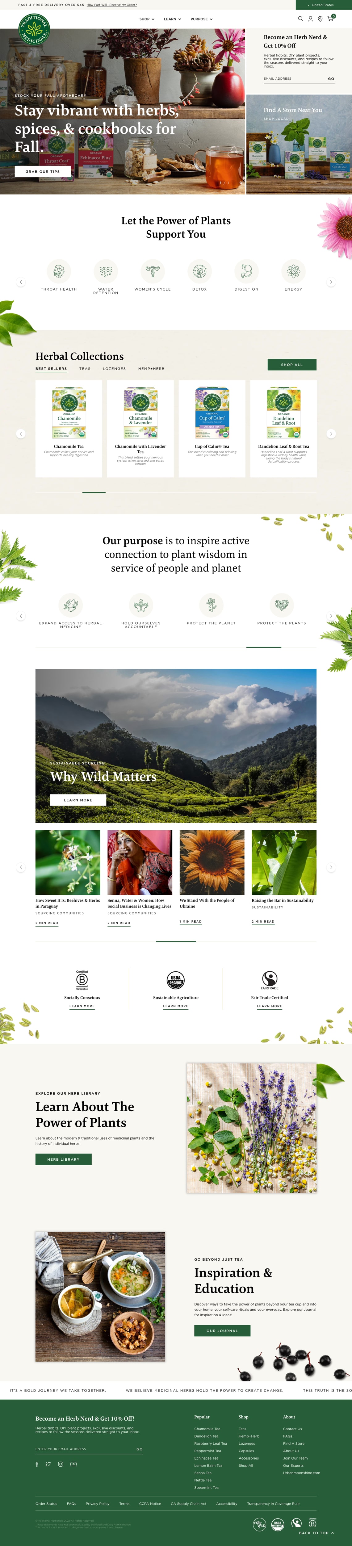 Traditional Medicinals - Homepage