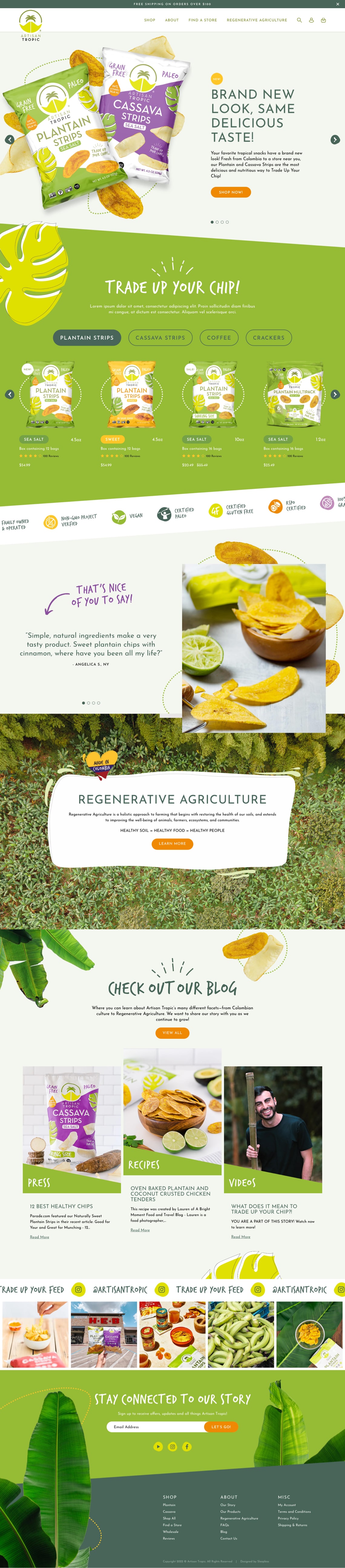 Artisan Tropic - Homepage