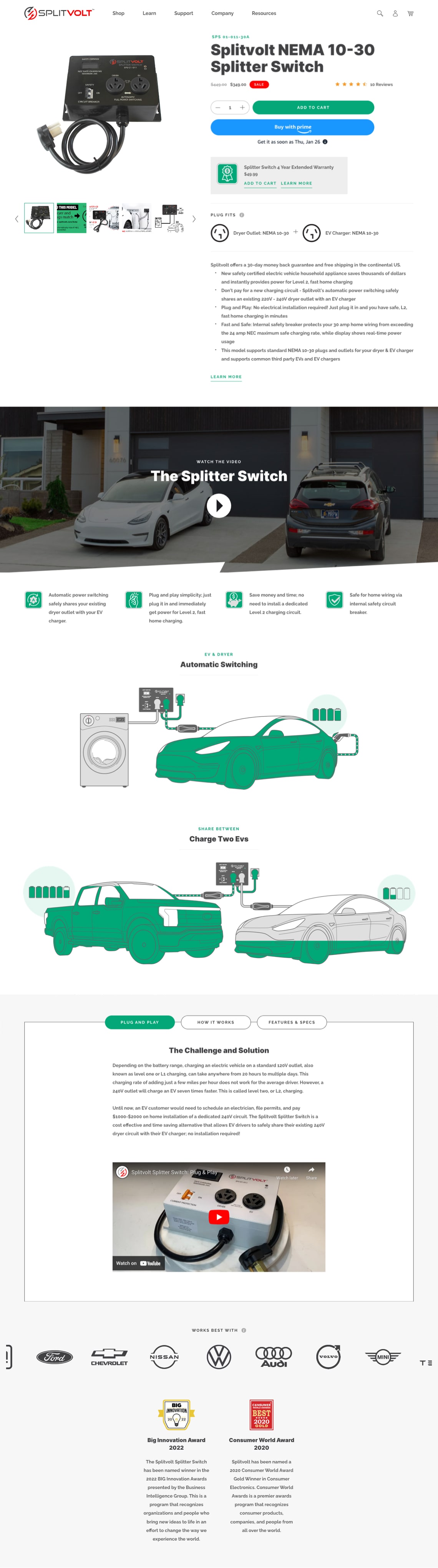 Splitvolt - Product Page