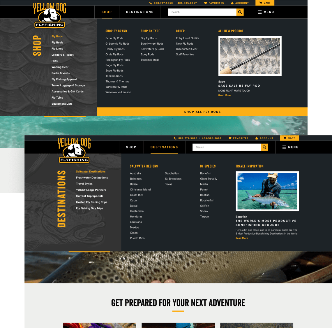 Yellow Dog Flyfishing - Mega Menus