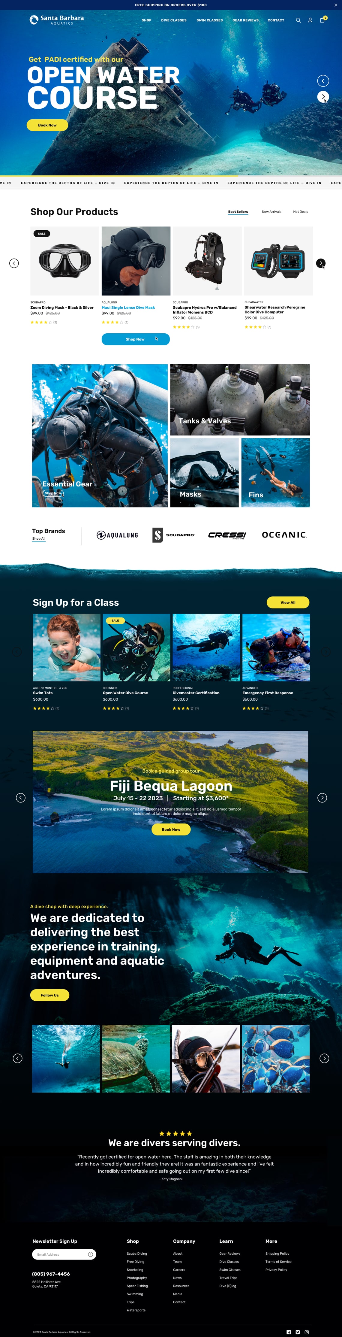 Santa Barbara Aquatics - Homepage