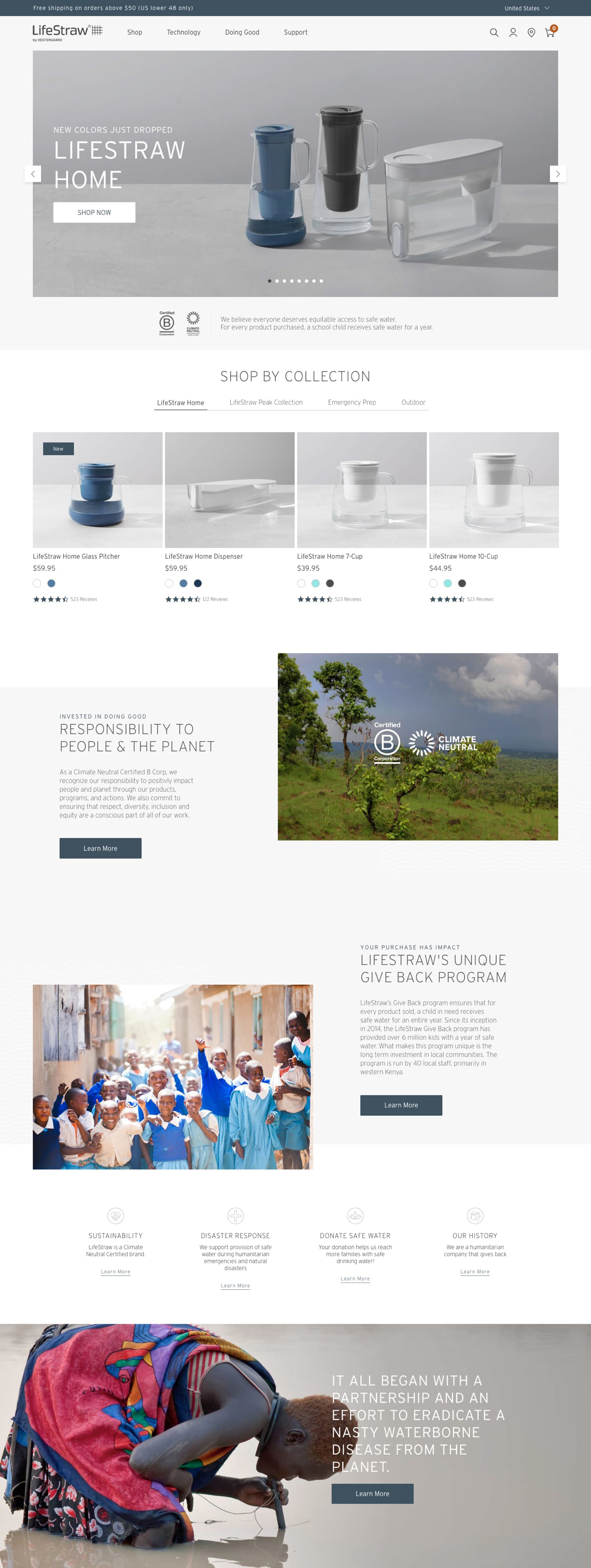 LifeStraw Website Redesign